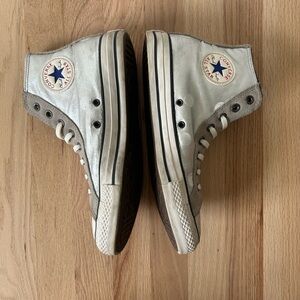 Converse Silver Polka Dot High-Top Sneakers